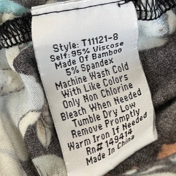 JOHNNY WAS Golden Spring Floral Print Long Sleeve Tee: NWOT! MEDIUM; P2P is 21" - Picture 10 of 10